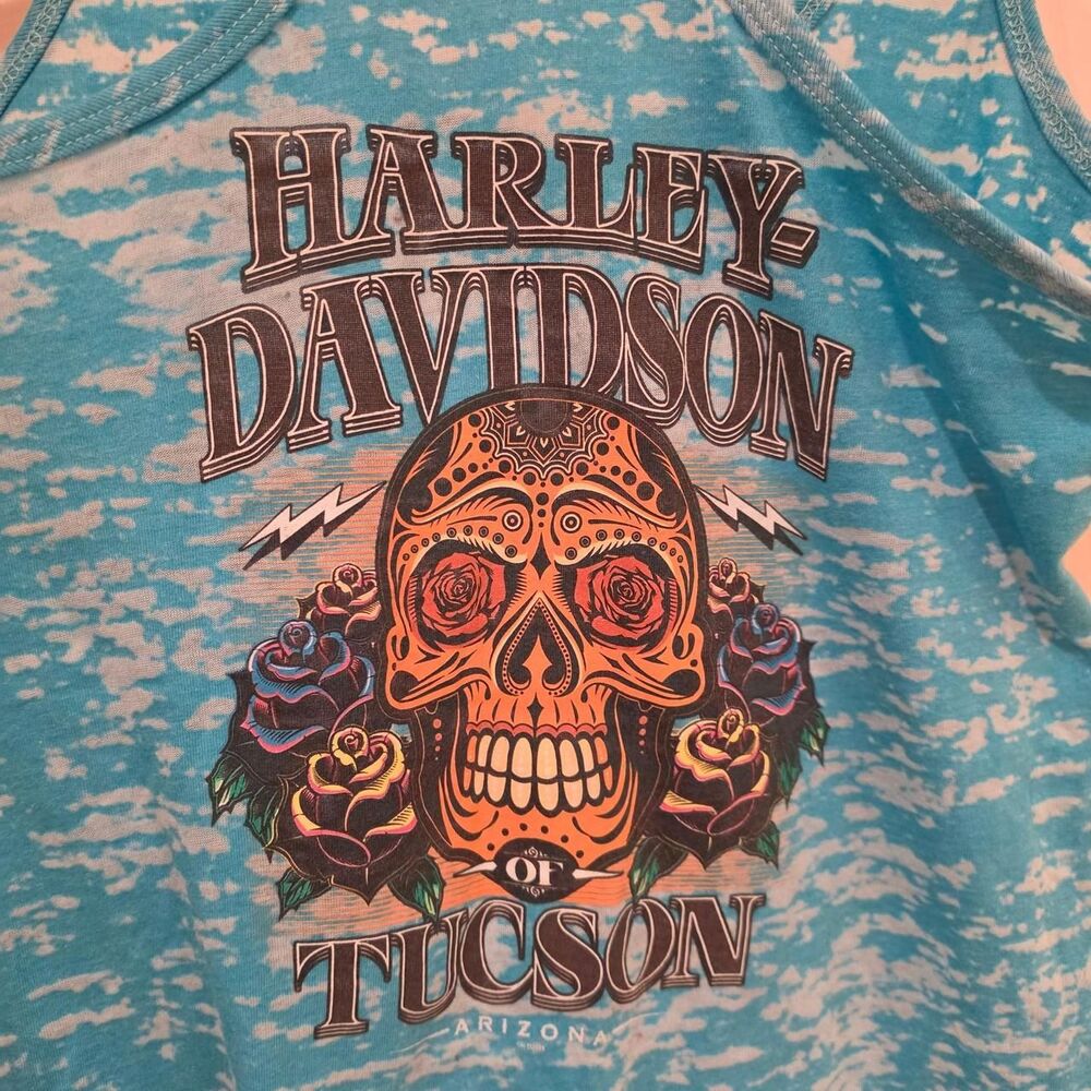 Harley Davidson Women's Blue Y2K Tank